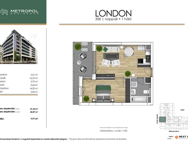 Eladó lakás Budapest XIII. kerület, Lőportárdűlő 43 nm