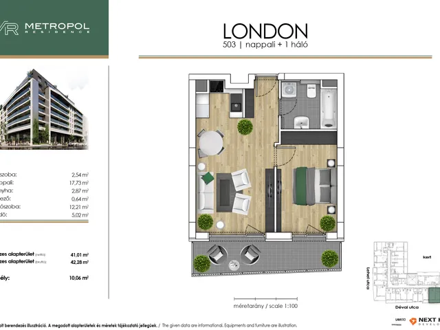 Eladó lakás Budapest XIII. kerület, Lőportárdűlő 42 nm