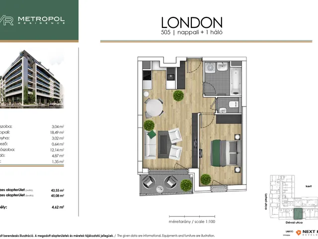 Eladó lakás Budapest XIII. kerület, Lőportárdűlő 45 nm