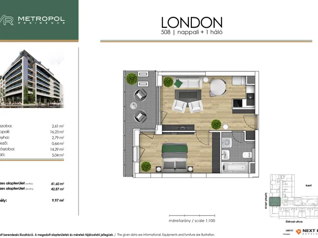 Eladó lakás Budapest XIII. kerület, Lőportárdűlő 43 nm
