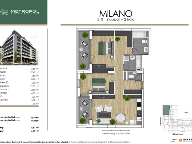 Eladó lakás Budapest XIII. kerület, Lőportárdűlő 77 nm