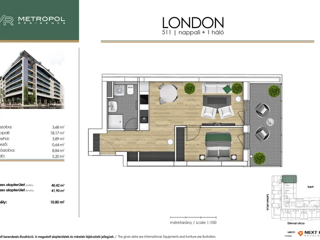 Eladó lakás Budapest XIII. kerület, Lőportárdűlő 42 nm