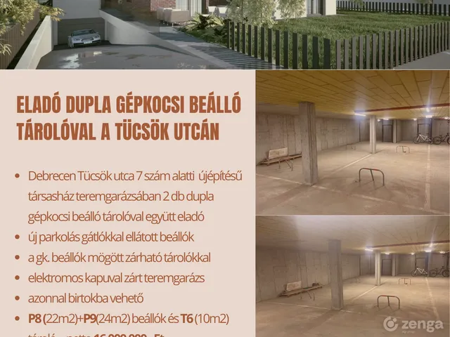 Eladó garázs Debrecen, Tücsök utca 7 46 nm