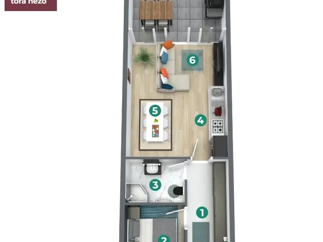 Eladó lakás Balatonszemes 46 nm