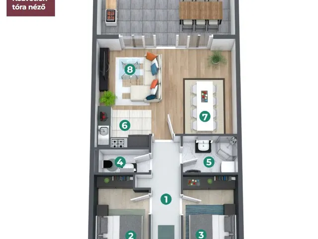 Eladó lakás Balatonszemes 63 nm