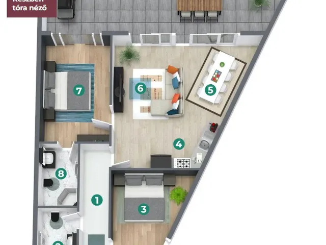 Eladó lakás Balatonszemes 68 nm