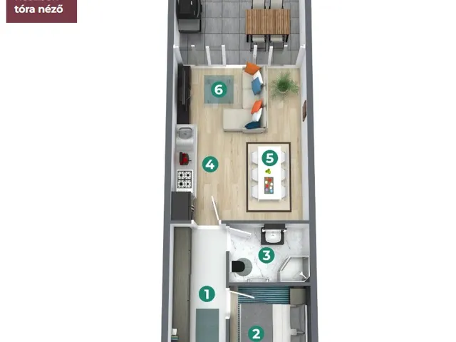 Eladó lakás Balatonszemes 46 nm