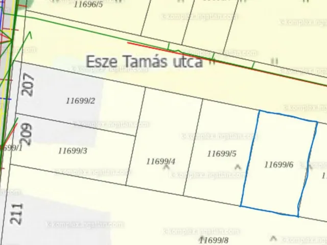 Eladó telek Szolnok, Szandaszőlős, Esze Tamás u 884 nm