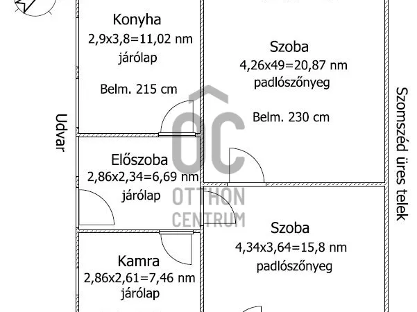 Eladó ház Makó, Honvéd 62 nm