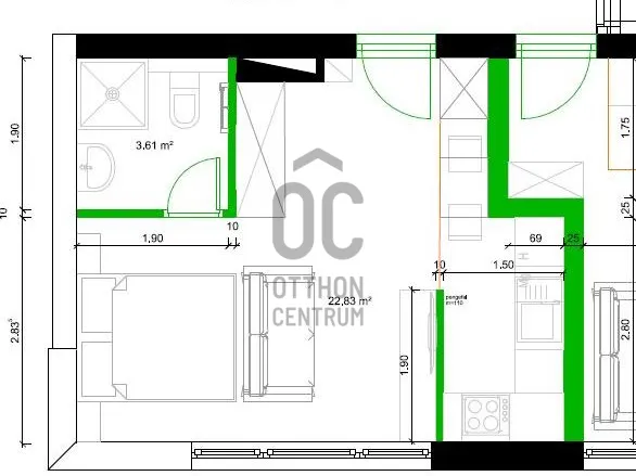 Eladó lakás Makó 27 nm