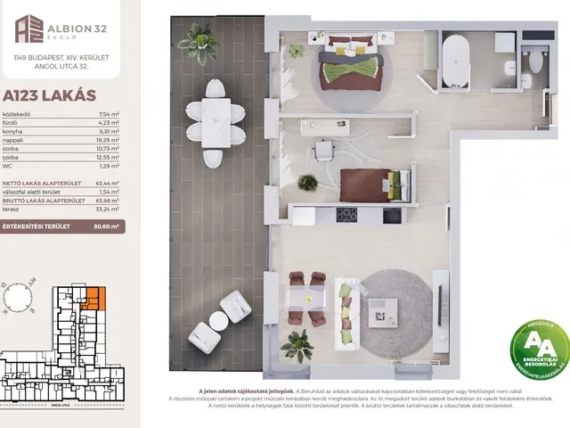 Eladó lakás Budapest XIV. kerület 64 nm