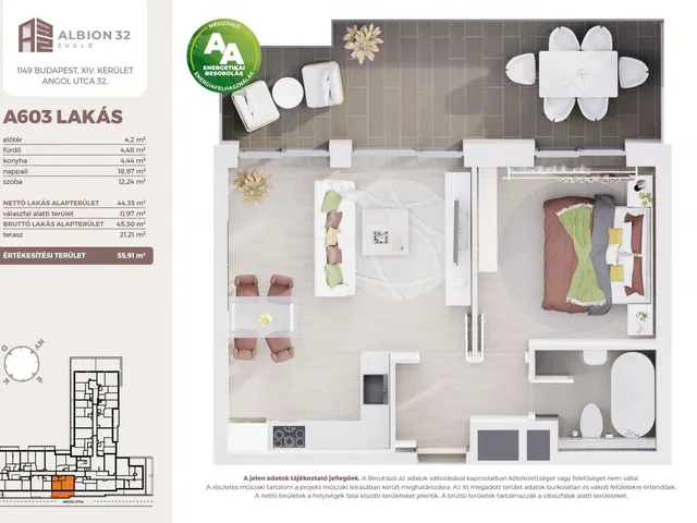 Eladó lakás Budapest XIV. kerület 45 nm