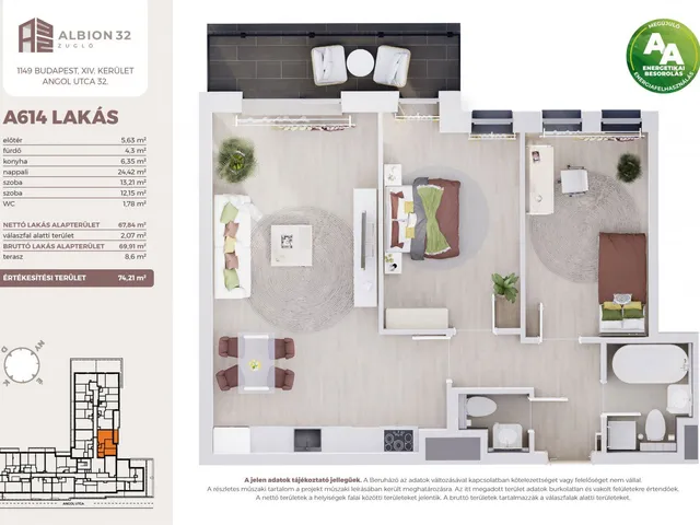 Eladó lakás Budapest XIV. kerület 70 nm