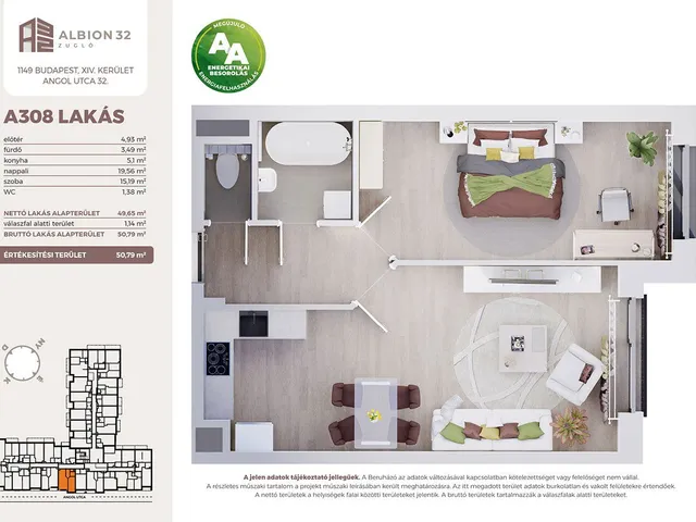 Eladó lakás Budapest XIV. kerület 51 nm