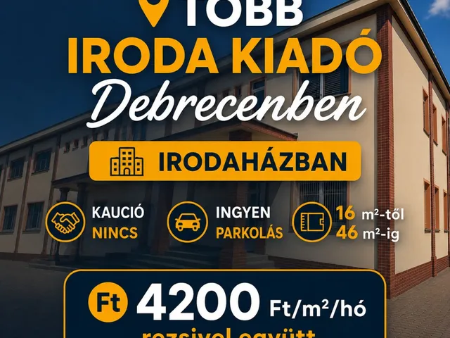 Kiadó kereskedelmi és ipari ingatlan Debrecen, Homokkert 16 nm