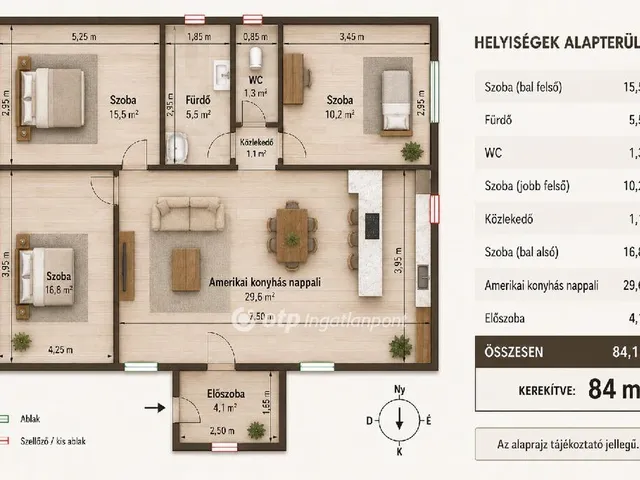 Eladó ház Hajdúsámson 84 nm
