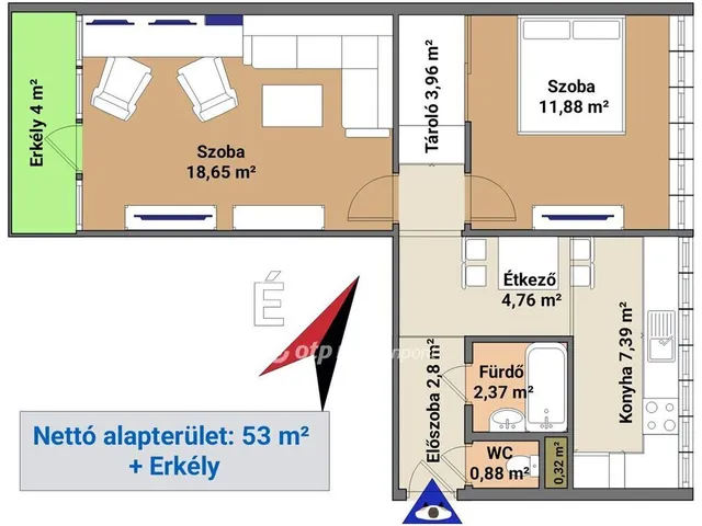 Eladó lakás Debrecen 55 nm