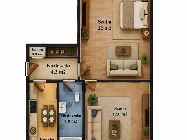 Eladó lakás Hajdúszoboszló 53 nm