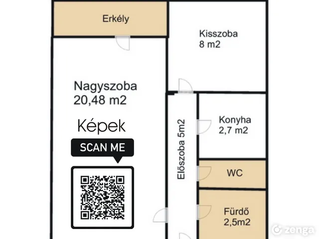 Kiadó lakás Vác, Alsóváros 42 nm