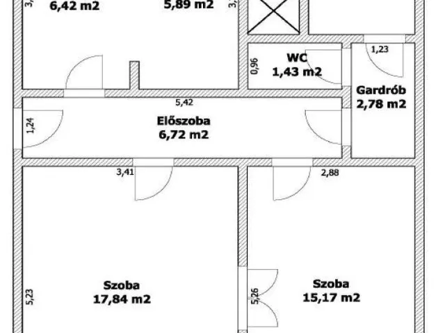 Eladó lakás Szeged, Alsó kikötő sor 10/A alagsor ajtó: 1. 7094 nm