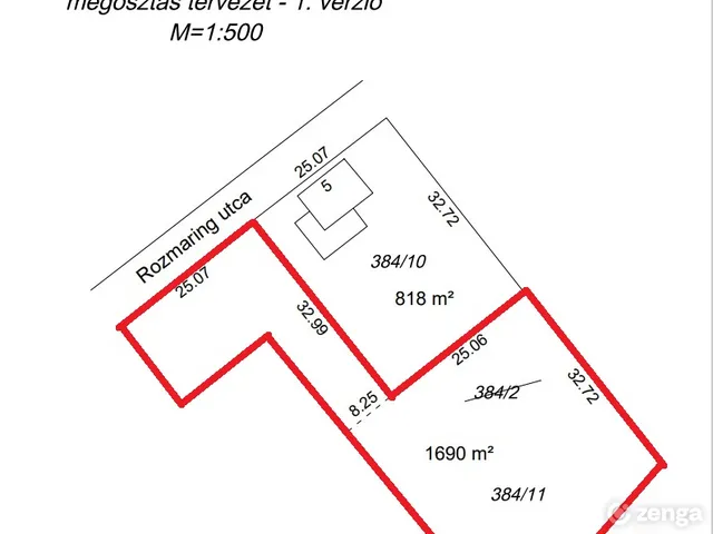 Eladó telek Csömör 1690 nm