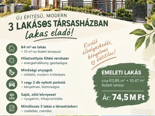 Eladó lakás Pécs, Patacs 64 nm