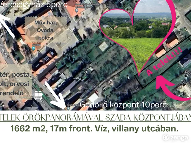 Eladó telek Szada, Varga út 1662 nm