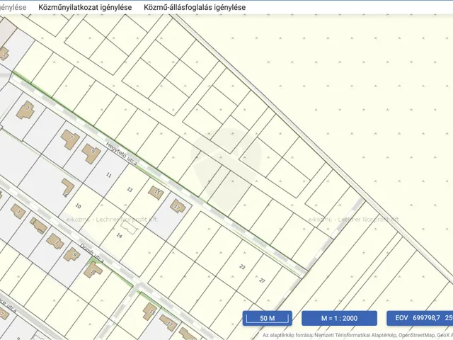 Eladó telek Hatvan 1438 nm