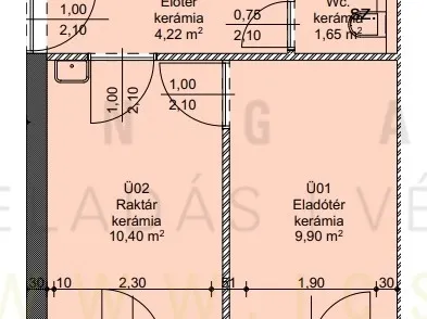 Eladó kereskedelmi és ipari ingatlan Szeged, Felsőváros 26 nm