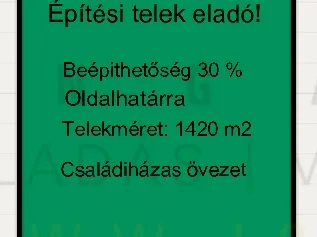 Eladó telek Mórahalom 1420 nm