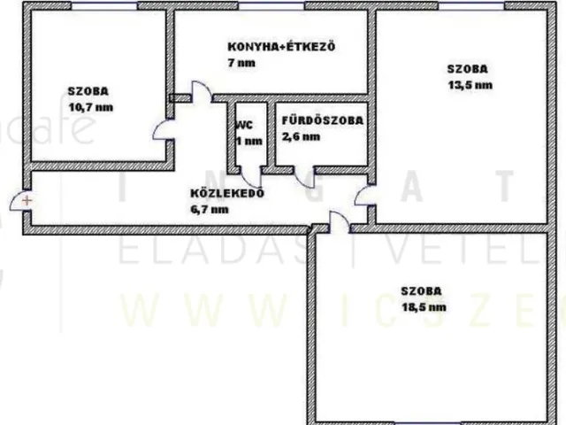 Eladó lakás Szeged, Felsőváros 60 nm