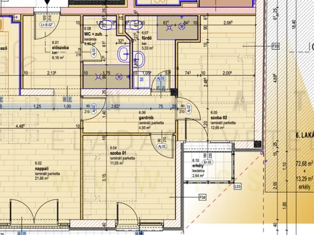 Eladó lakás Szeged, Felsőváros, Rózsa utca 53 nm