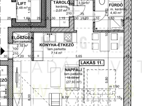Eladó lakás Szeged, Északi városrész, Kecskeméti utca 42 nm