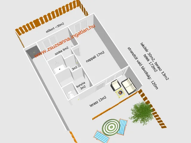 Eladó üdülő és hétvégi ház Fadd - Dombori, Rózsa 43 nm