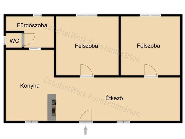 Eladó nyaraló Cserkeszőlő 66 nm