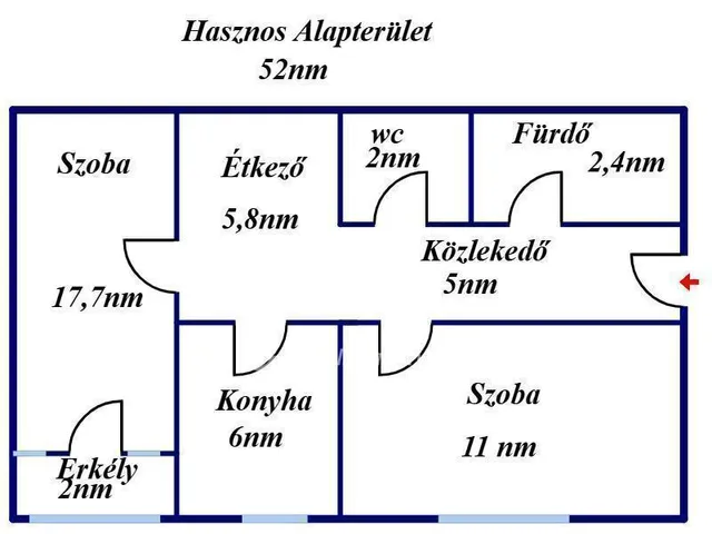 Eladó lakás Szolnok 52 nm