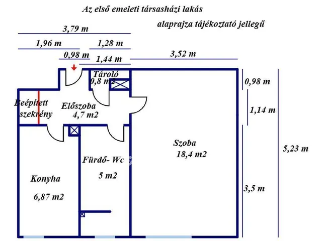 Eladó lakás Szolnok 37 nm