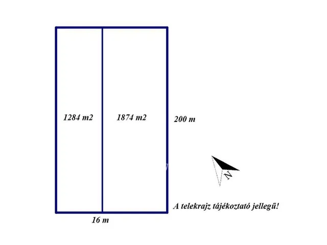 Eladó telek Tápiószele 3158 nm