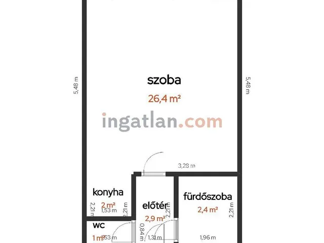 Eladó lakás Tiszakécske 39 nm