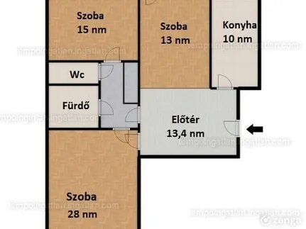 Eladó lakás Budapest XIII. kerület, Lőportárdűlő 96 nm