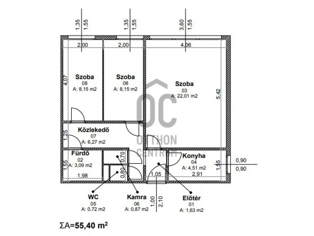 Eladó lakás Budapest IV. kerület 55 nm