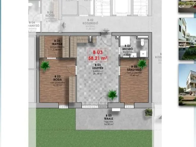 Eladó kereskedelmi és ipari ingatlan Győr, Révfalu 58 nm