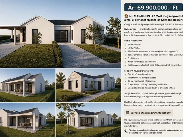 Eladó ház Nyíregyháza, Nyírszőlős 80 nm