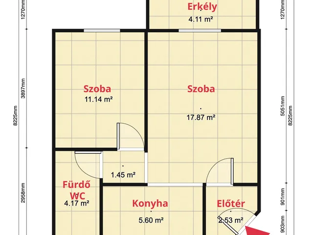 Eladó lakás Budapest VIII. kerület 46 nm