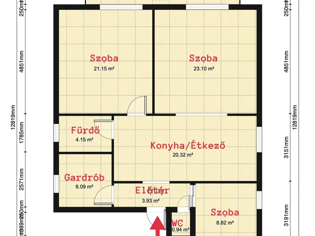 Eladó lakás Budapest XIV. kerület 95 nm