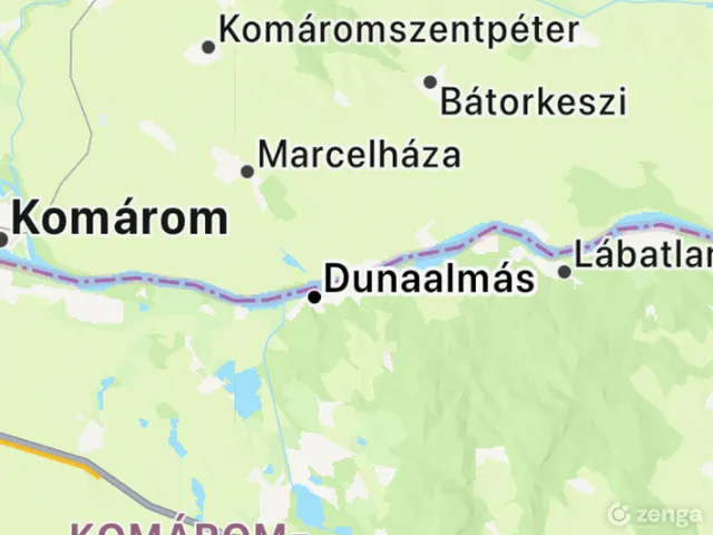 Eladó telek Dunaalmás 800 nm