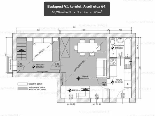 Eladó lakás Budapest VI. kerület, Diplomatanegyed 40 nm