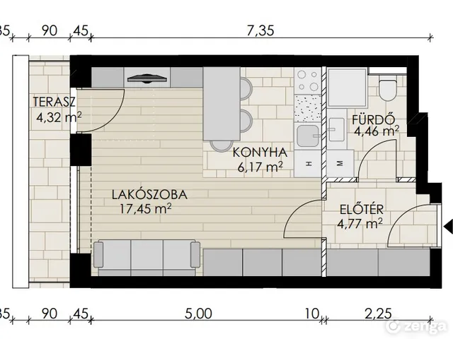 Eladó lakás Budapest VIII. kerület, Corvin negyed 37 nm