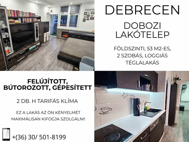 Eladó lakás Debrecen, Dobozi lakótelep 53 nm