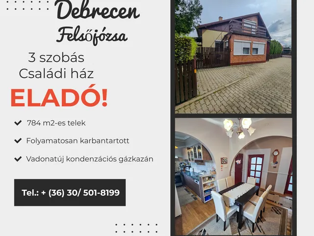 Eladó ház Debrecen, Felsőjózsa 87 nm